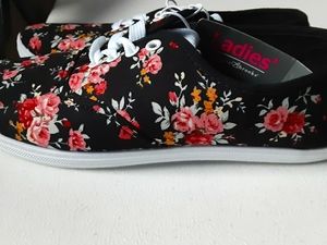 Ladies Floral Canvas Shoes
